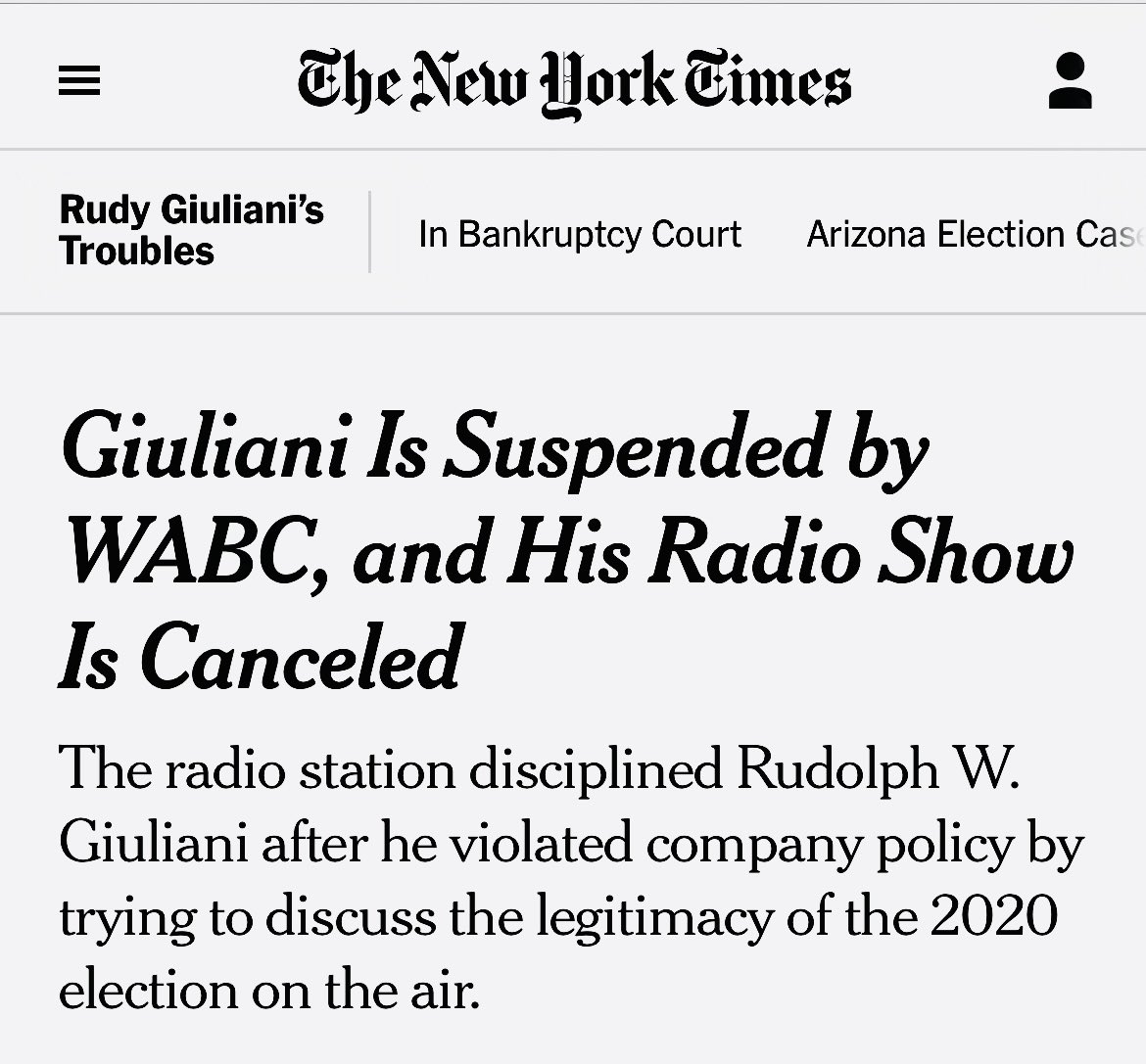 One of Rudy’s few remaining income streams just got turned off.