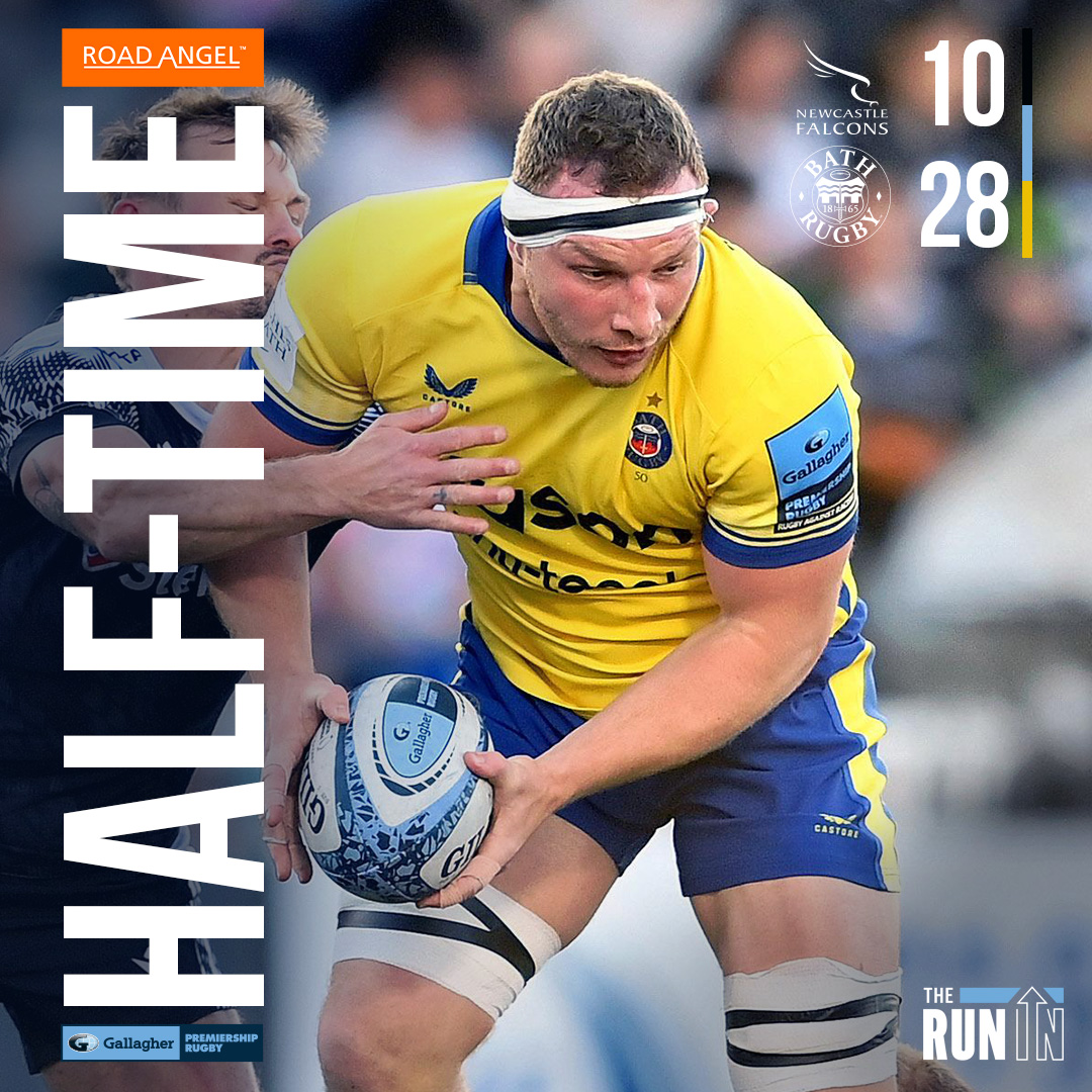 Half-time here at Kingston Park! Four tries to two.