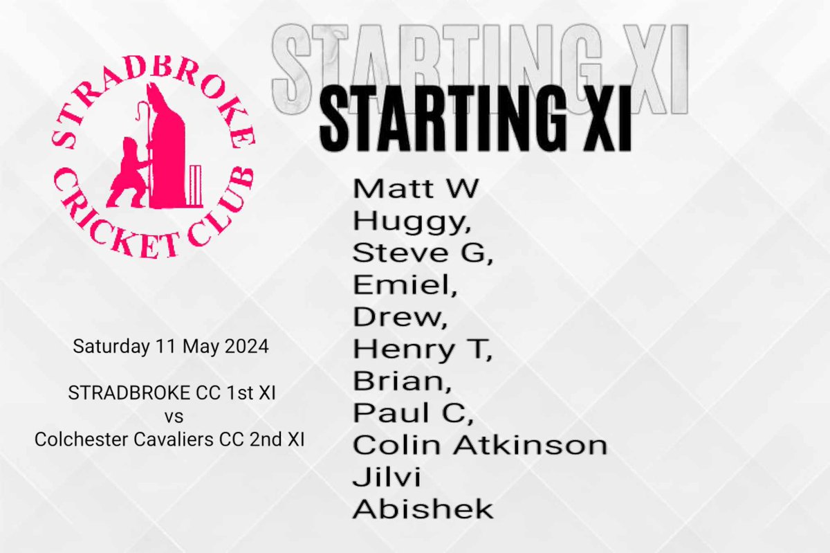 First home game of the season, good luck all teams playing this weekend