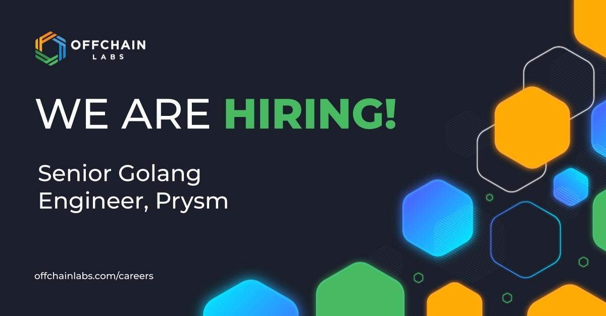 Our Prysm Engineering team is hiring!  If contributing to core Ethereum Development and bridging the gap between L1 and L2 excites you, apply below to join us on the journey! 🫡 jobs.lever.co/offchainlabs/7…