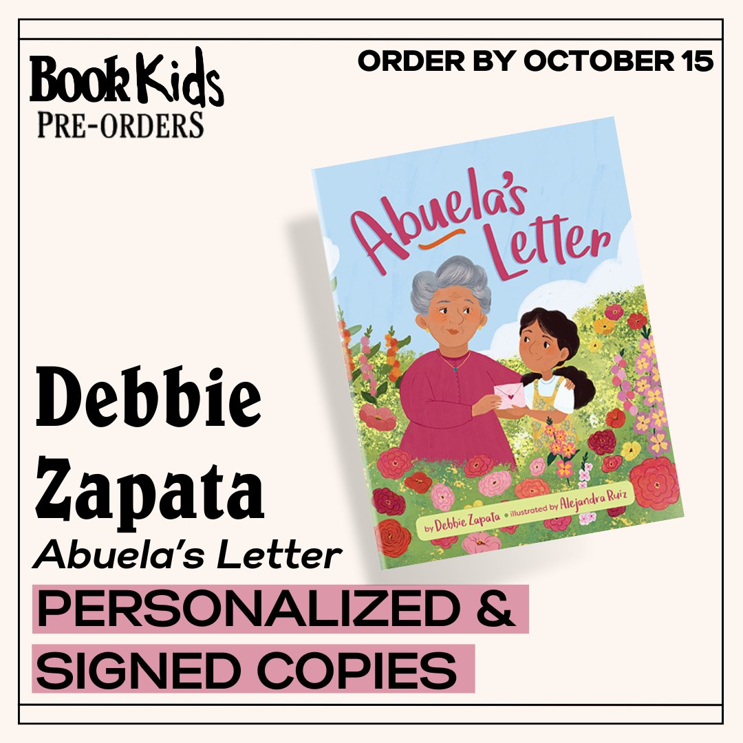 Pre-Order a signed/personalized copy of ABEULA'S LETTER, a thoughtful story that captures the concept of “familismo” beautifully ― a Latin cultural value that involves dedication, commitment, and loyalty to family! 💌 Order Here: bookpeople.com/pre-order/camp… @debbieazapata