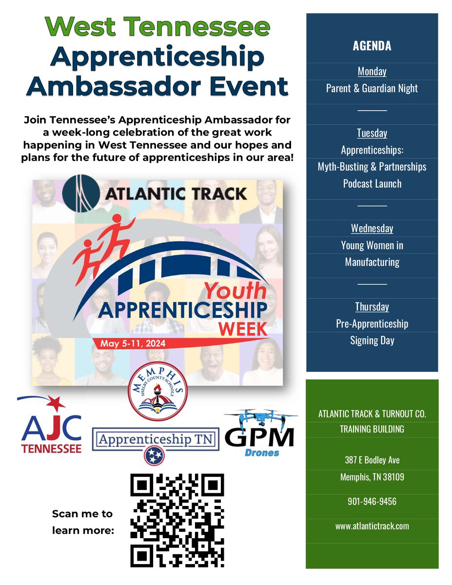 AJC_GMemphis's tweet image. Apprenticeship = great way to begin a new career. If you wish to learn about apprenticeship opportunities, visit us at linktr.ee/ajcgreatermemp… and hit the &quot;Orientation&quot; button.
#equusworkforcesolutions #ajcgreatermemphis #WeChangeLives @MemphisChamber  @sonyaecoleman