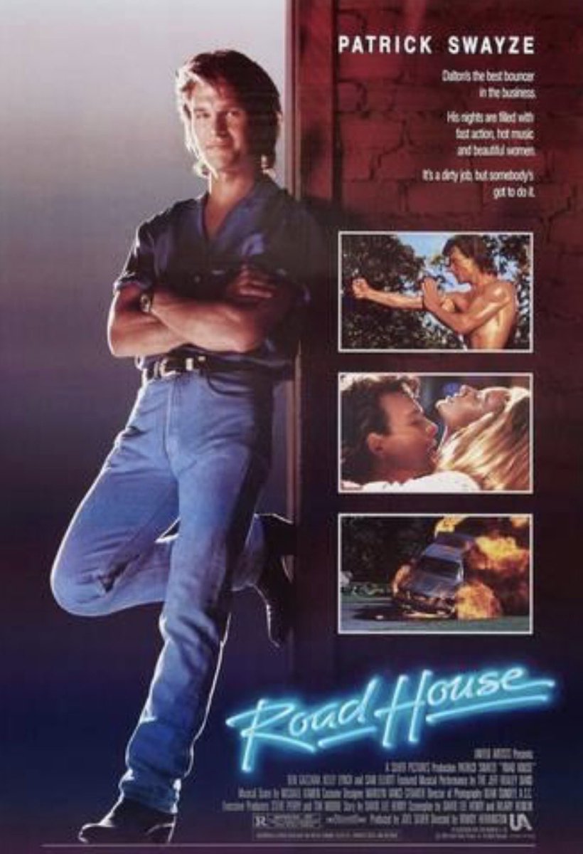 9pm TODAY on #5STAR The 1989 #Action film🎥 “Road House” directed by #RowdyHerrington from a screenplay by #HilaryHenkin & #RLanceHill (aka #DavidLeeHenry, who wrote the story) 🌟#PatrickSwayze #KellyLynch #SamElliott #BenGazzara #KevinTighe #RedWest