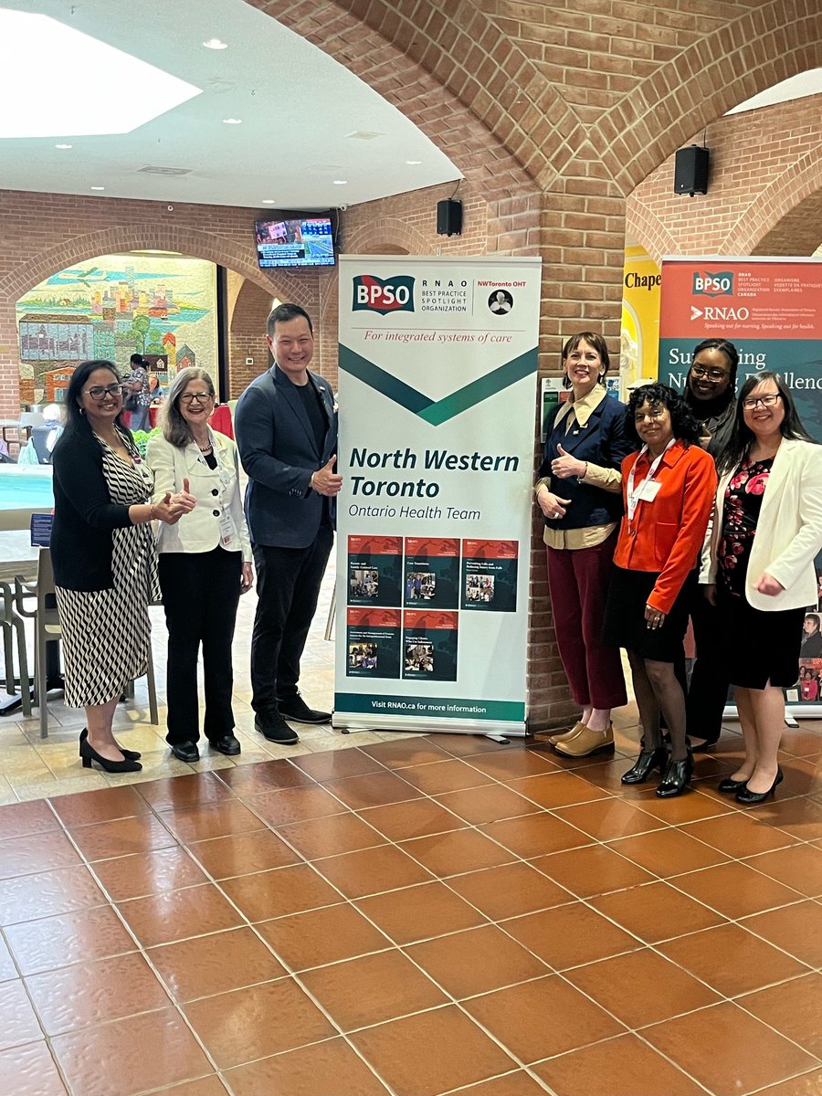 Staff at #BPSO-#LTC Villa Colombo hosted a visit with RNAO CEO @DorisGrinspun & Minister of LTC @StanChoMPP for #TYMTW & to celebrate #NursingWeek2024. The home is also a member of the North Western Toronto #BPSOOHT & has implemented RNAO Clinical Pathways.