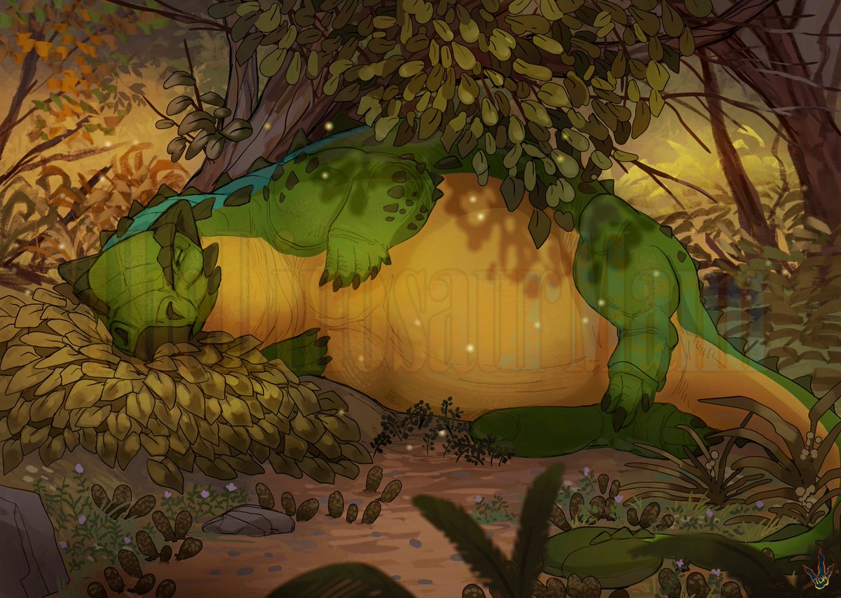 This Pinacosaurus hit the snooze button again 😴
Paleoart commission for a wonderful client!