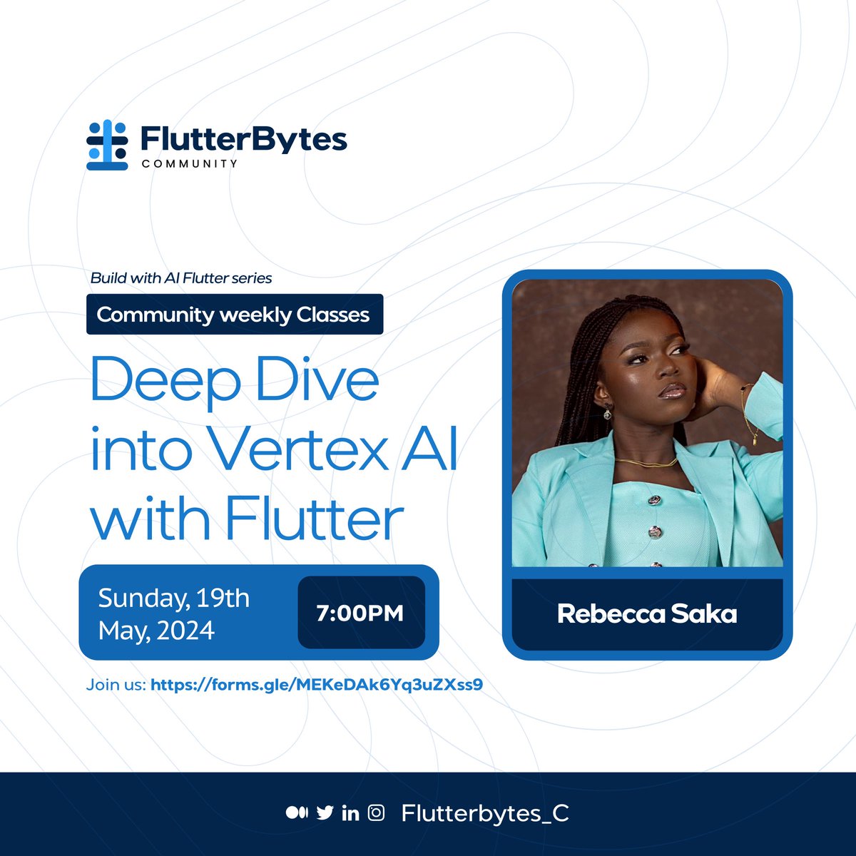 flutterbytes_c's tweet image. Flutterbytes Community is hosting a 3-day online workshop on #BuildWithAI in Flutter!

Learn from amazing speakers like @b_u_s_y_b_e_e @developerjamiu &amp;amp; @becca_saka on how to use Gemini &amp;amp; Vertex AI for next-level app features.

Register now: forms.gle/MEKeDAk6Yq3uZX…

 #FlutterDev