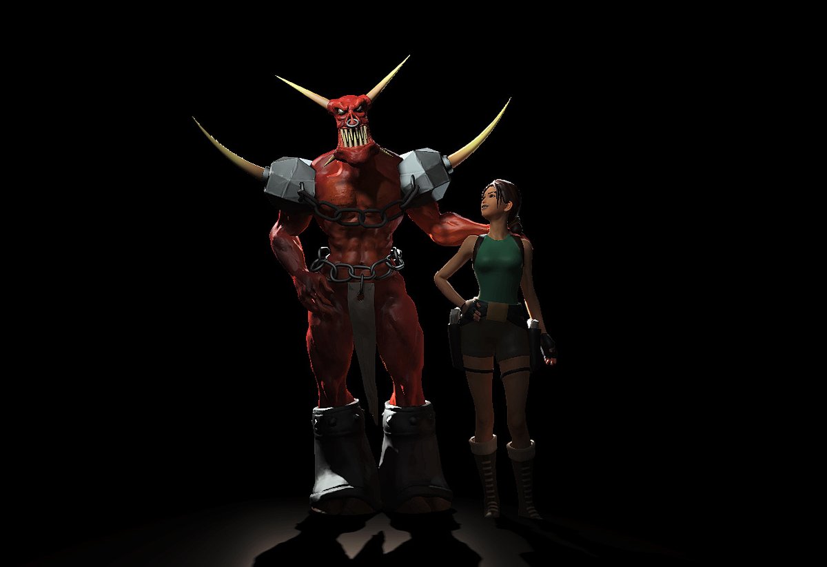 Couple of the Week ,#Horny and #Lara doing some serious #photoshooting 😎

#laracroft #dungeonkeeper #pcgaming #tombraider #pcgames #charactercreation