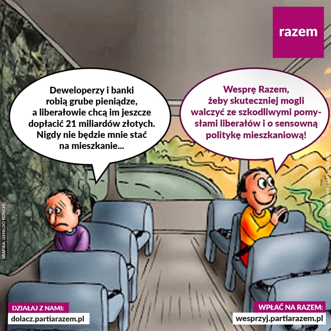 Podoba Ci się nasza walka o normalny rynek mieszkaniowy w Polsce? 🇵🇱 Możesz nam w tym pomóc! Wesprzyj nas finansowo! 💸 wesprzyj.partiarazem.pl Dołącz do nas! 👯 dolacz.partiarazem.pl