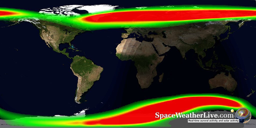 🌌 Des #aurores #boréales seront observables ce soir en France en regardant vers le nord. D'ici environ 30 minutes, à la tombée totale de la nuit, leur visibilité sera meilleure. #kp8