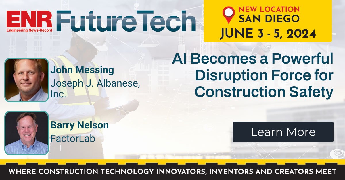 Day 2 Opening Keynote at FutureTech: See how AI solutions led to a double digit reduction in the severity of work injury and potentially serious incidents. brnw.ch/21wJFy7 #ENRFutureTech #AEC #Construction #Technology