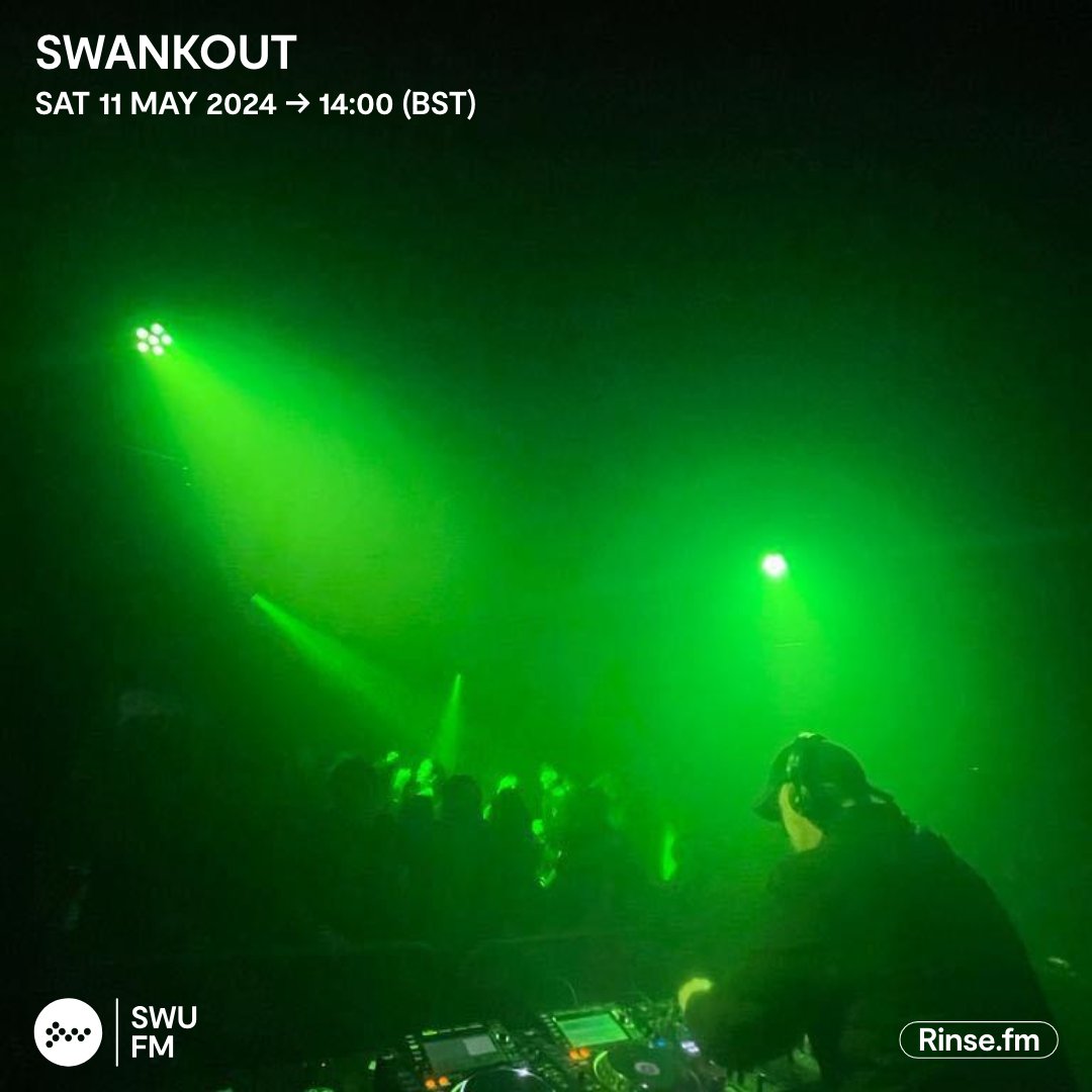 Live it's: @swankout This month, Swankout brings you the sunshine piano's. Rinse.FM 103.7FM & DAB #SWUFM