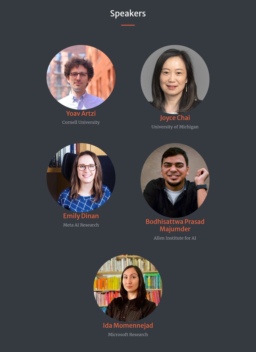 Here's our incredible speaker lineup covering a wide breadth of these topics!! Very excited for Wordplay at ACL this year @yoavartzi @mbodhisattwa @em_dinan, @criticalneuro, and Joyce Chai @SLED_AI