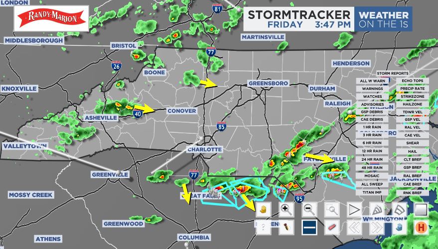 Radar check. Big ticket storms are headed out of our Eastern zones.. Mountain folks / foothills, not much punch with limited cells. I think we are all good with that. #wncwx #avlwx #boonewx #cltwx #hkywx
