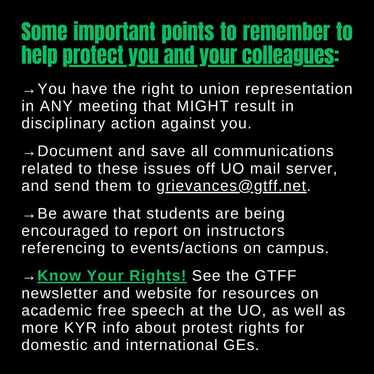 Graduate Teaching Fellows Federation (GTFF) tweet media