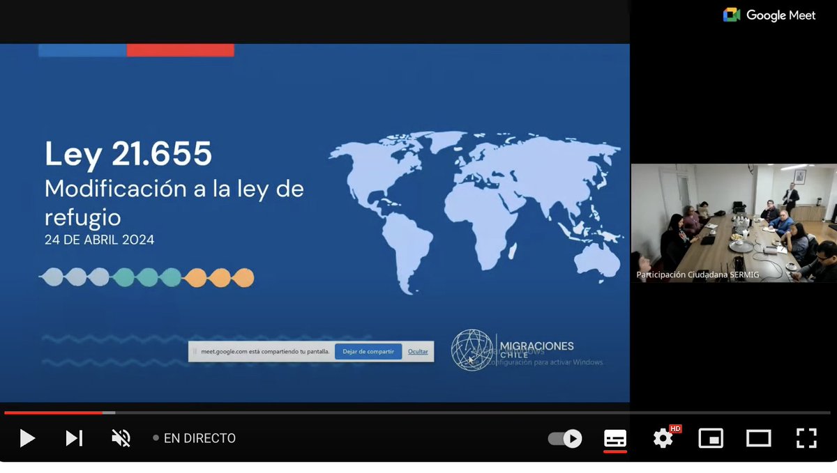 Estamos en la 3 sesión ordinaria del #Cosoc @MigracionesCL Hoy estamos abordando los detalles de la Ley 21.655 que modifica la Ley de Refugio 20.500, también aspectos de la Cuenta Pública en migraciones. Pueden ver (o revisar) la sesión en el link: youtube.com/live/h2ayZbsUJ…