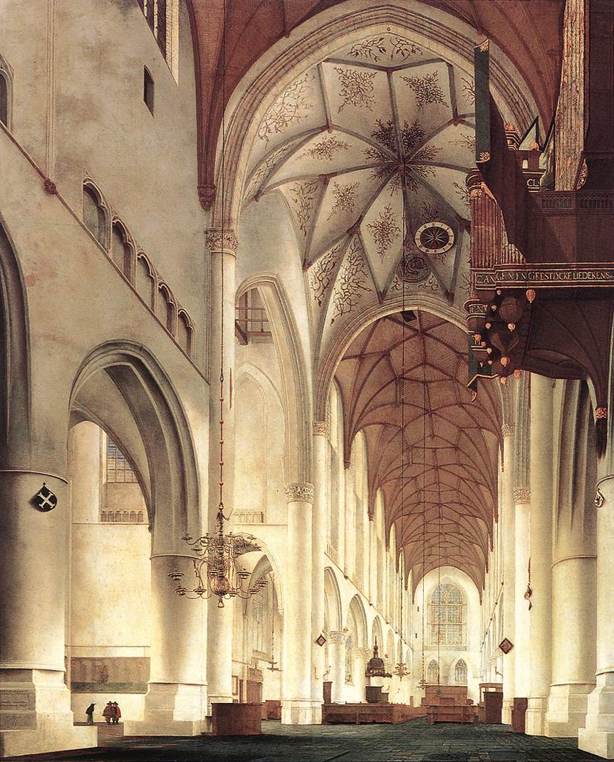 Interior of the Church of St Bavo in Haarlem.
Painted by Pieter Jansz. Saenredam.