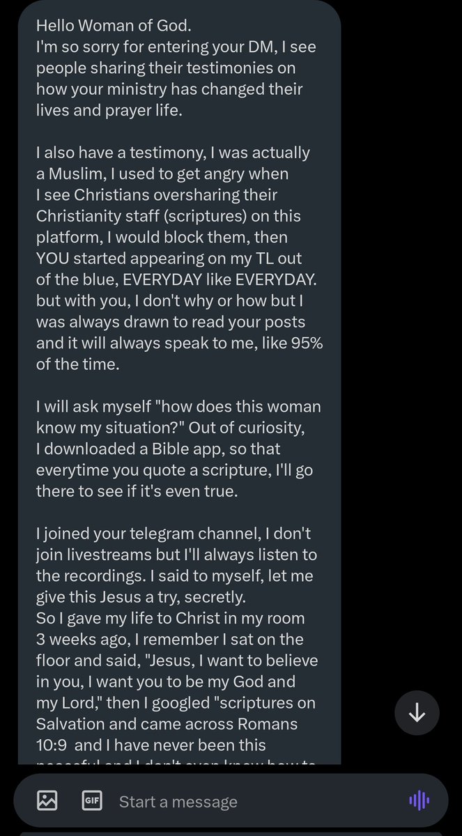 MinisterSidonia's tweet photo. WOOOWW 
JESUS! 🔥🙌 JESUS! 🔥🙌
One soul for the kingdom of God 👏

Luke 15:10
I say to you, there is joy in the presence of the angels of God over one sinner who repents.”

(Also I contacted a pastor in his country to disciple him)
Glory to Jesus. https://t.co/0StP8xe8v3