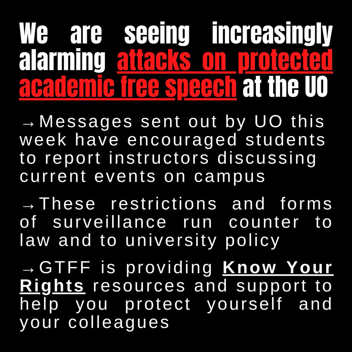 Graduate Teaching Fellows Federation (GTFF) tweet media