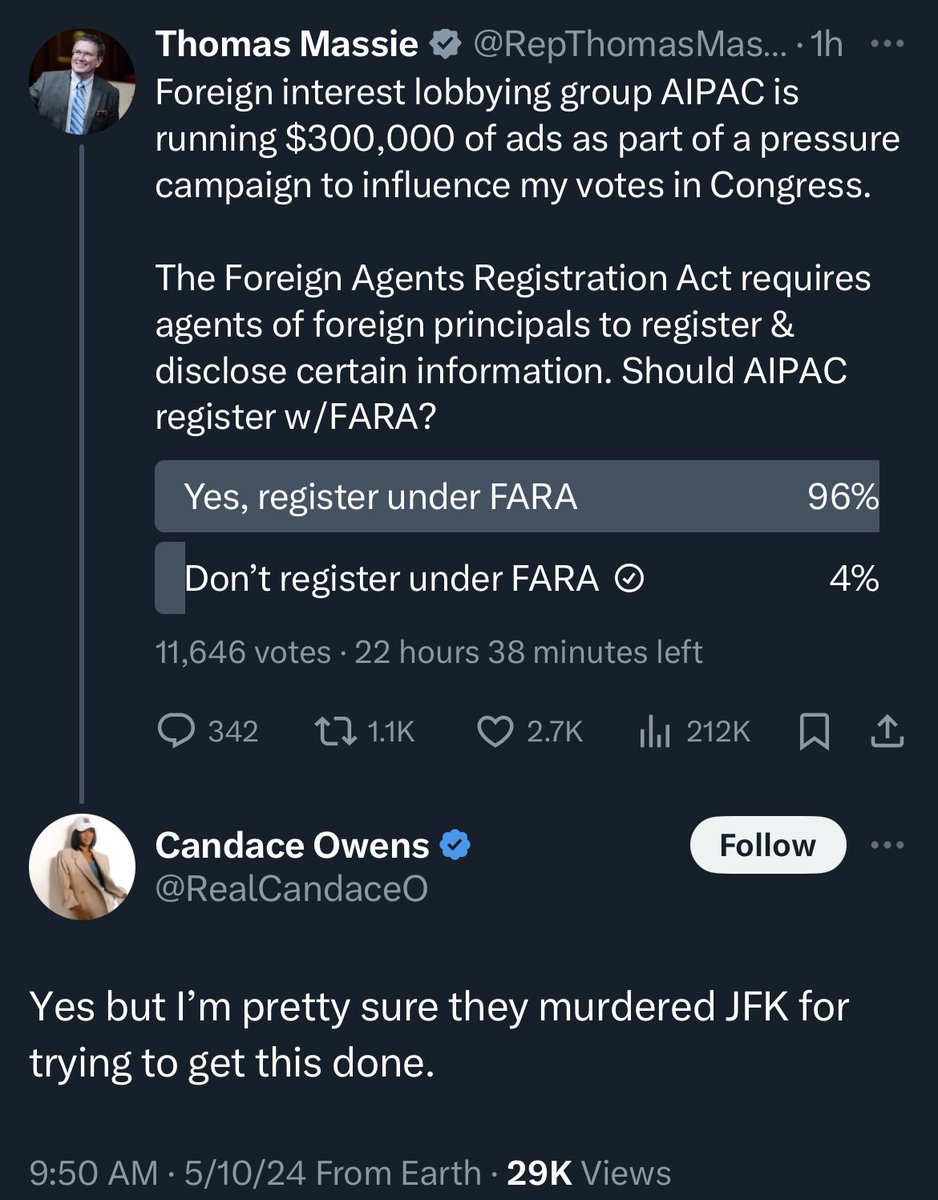 NEW from Candace ... AIPAC murdered JFK?!