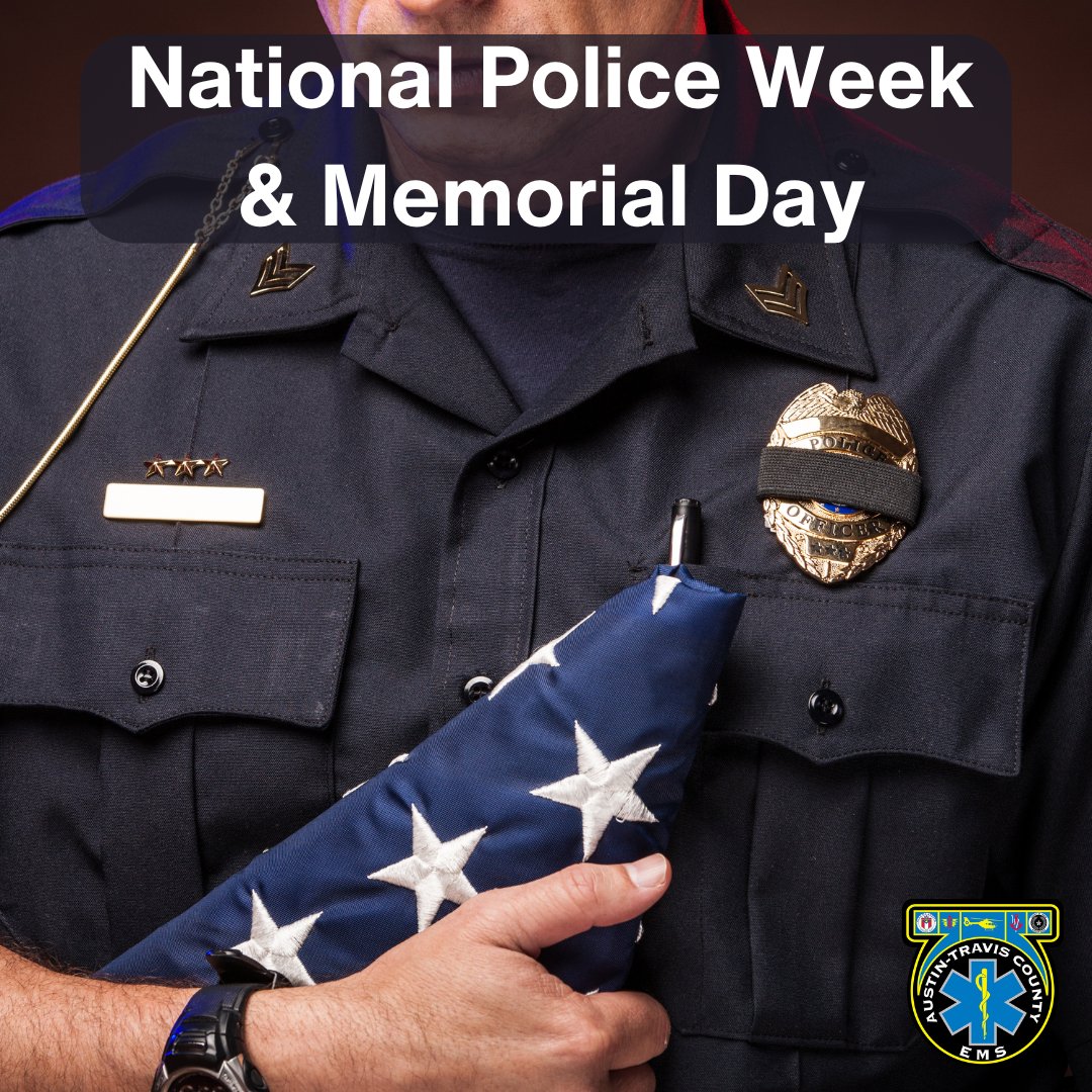 Today marks National Peace Officers Memorial Day & Police Week. This time is dedicated to honoring the brave men & women who made the ultimate sacrifice in the line of duty. #ATCEMS stands in solidarity with our local officers, remembering & recognizing their selfless service.