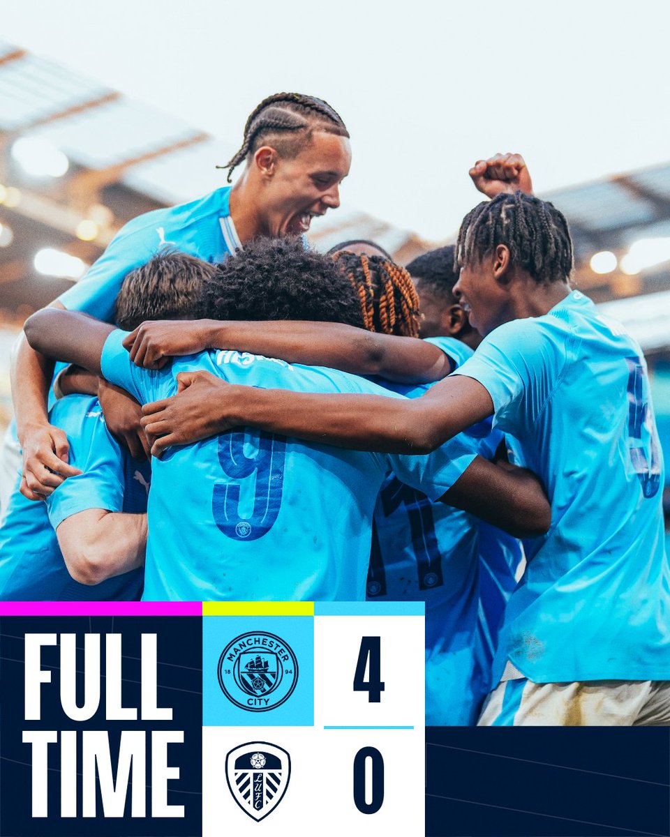 ManCityAcademy's tweet photo. FULL-TIME | WE’VE DONE IT!!! 🤩

🩵 4-0 ⚪️ #ManCity | #FAYouthCup https://t.co/qKAlmO7M4l