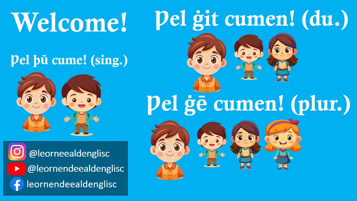 Welcome, as a greeting in Old English.

This may or may not be attested but this is from linguistic inference from other phrases.

IG: @leorneealdenglisc
YT: @leornendeealdenglisc
FB: leornendeealdenglisc

#oldenglish #learnoldenglish  #anglosaxon #englisc #welcome