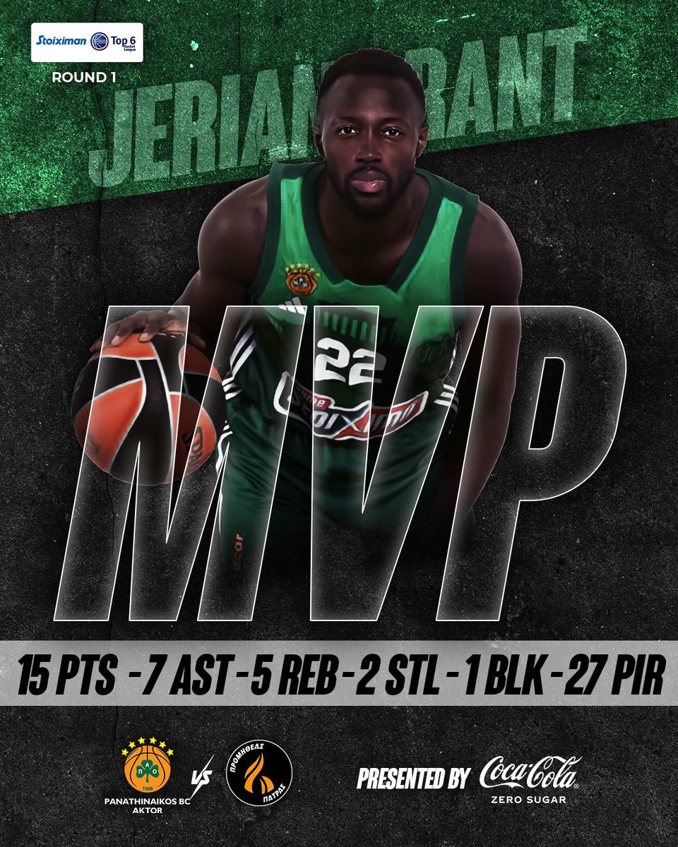 Panathinaikos BC (@paobcgr) on Twitter photo Another MVP award is added to <a href="/JerianGrant/">Jerian Grant</a>โs collection ๐๐พโ๏ธ
#WeTheGreens #paobcaktor Another MVP award is added to <a href="/JerianGrant/">Jerian Grant</a>โs collection ๐๐พโ๏ธ
#WeTheGreens #paobcaktor