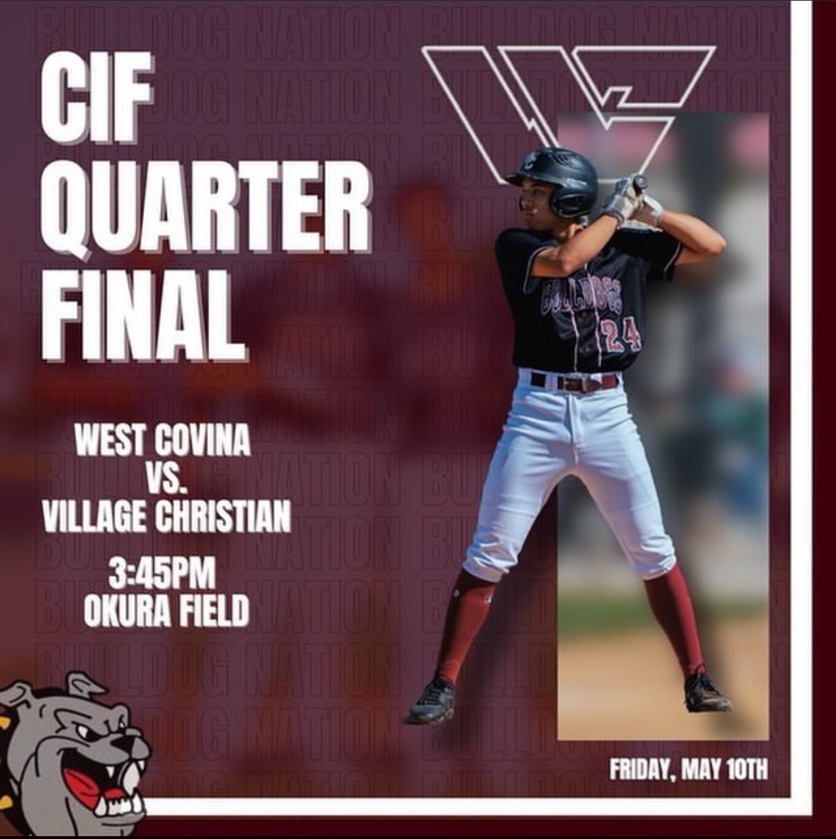 Let’s go Bulldogs! CIF quarter finals today!