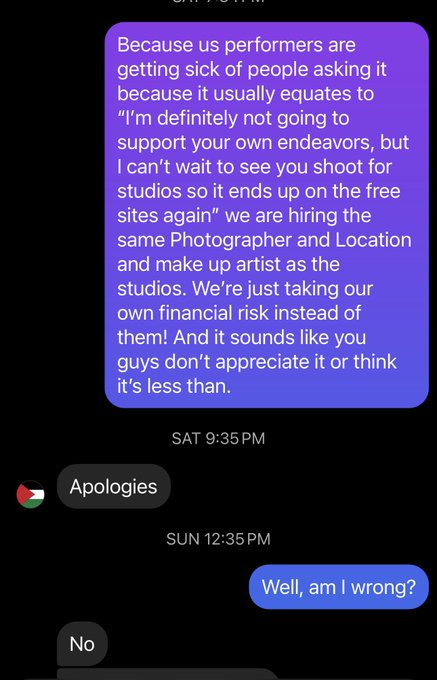 Maybe this is why performers get upset when you ask “are you retired? When are you going to start shooting