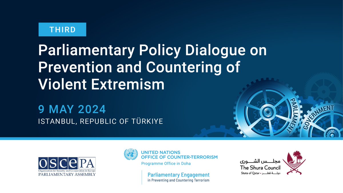 .@un_oct held its 3rd Parliamentary Policy Dialogue w/ @shuraqatar & @oscepa Representatives of parliamentary assemblies across the🌍exchanged views on the Protection of Religious Sites, Symbols & Objects PRESS RELEASE➡️ bit.ly/OCT-MEDIA #UNiteToCounterTerrorism