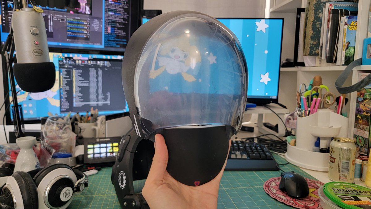 WHEW! This was a massive undertaking and it really helped me learn a lot about 3D printing. My husband wanted a helmet for #neotropolis so he did the research and found this #LIVE_in_VITRO piece.