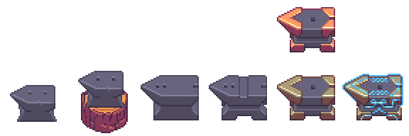sevarihk's tweet photo. Now I can't really have a mine themed tileset witthout some tools to process those ores, can I?

#pixelart #rpgmakermv #indiedev https://t.co/Grt3B2k5Z1