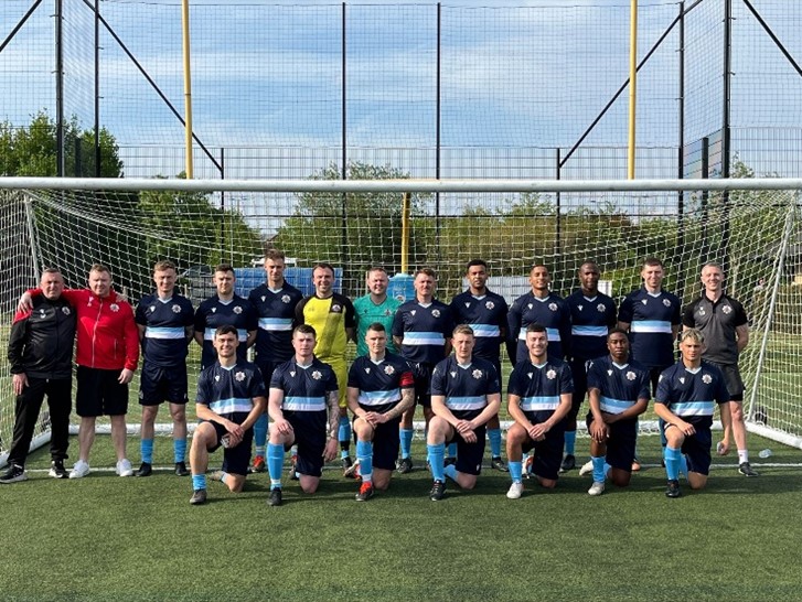 Our men’s football team are through to another cup final! They beat Cumbria Police 3-0 to reach the Emergency Services Football League final ⚽ 🏆 It will be on 8 June 2024 and we'll be cheering them on all the way #TeamGMFRS There's lots to get involved in when you work for us!