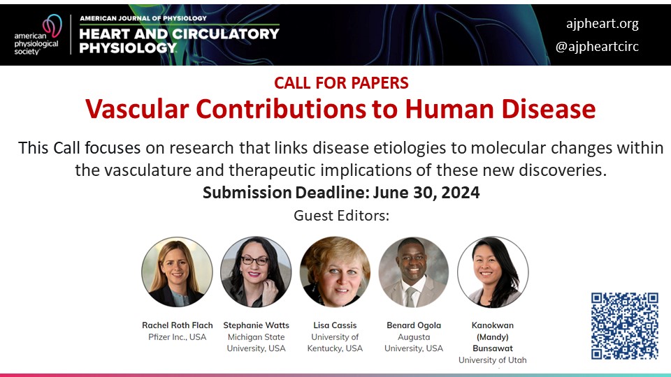 📣 Call for Papers: Vascular Contributions to Human Disease ✅Submit your research linking disease etiologies to molecular changes within the #vasculature & therapeutic implications of these new discoveries ow.ly/GEwX50RBKee #VascularBiology #Cardiometabolic #Inflammation