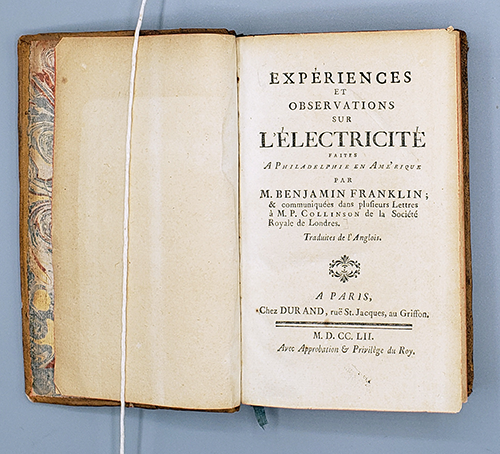 ⚡On May 10, 1752, French Physicist Thomas-François Dalibard conducted one of the experiments from Franklin’s book proving lightning is electricity. SwRI has a copy of this rare book in our rare books collection. #Science #FunFactFriday #SwRI #RareBooks #ThisDayInHistory
