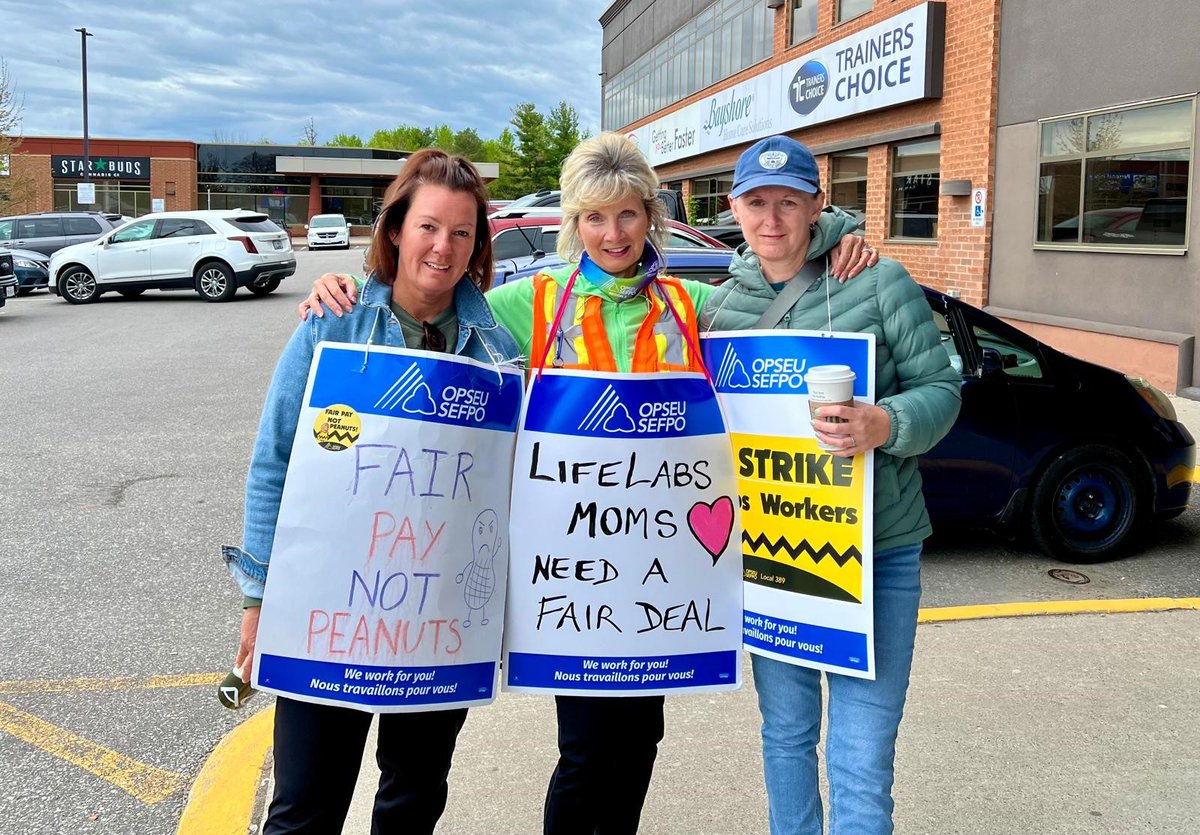 Happy Mother's Day from striking LifeLabs workers in Local 389! This majority female workforce is comprised of moms and grandmothers who deserve a fair deal that puts patients and workers over profits. They're holding the line until they get what they deserve! #ONLab #LifeLabs