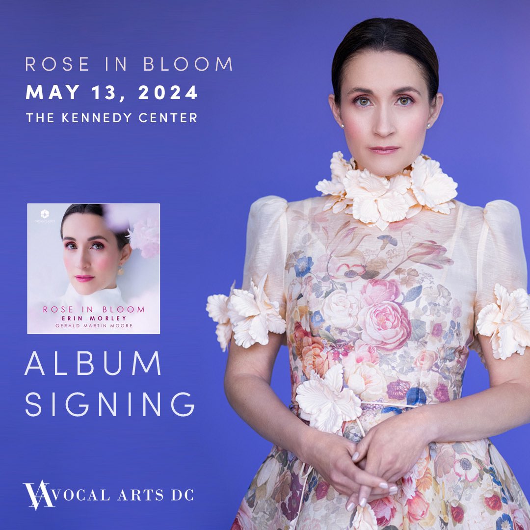 📀 ALBUM SIGNING 📀 On Monday, directly following our recital at the @kencen, please come say hello to me, #GeraldMartinMoore, and @RickyIanGordon! We will happily sign your personal copies of “Rose in Bloom.” @VocalArtsDC @OrchidClassics #RoseinBloom 🎨 @lennysstudio