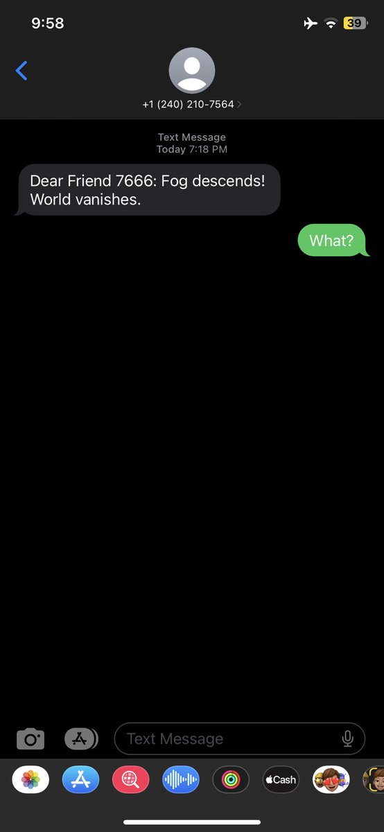 reverse_mail's tweet image. This is the scariest spam text I’ve ever received