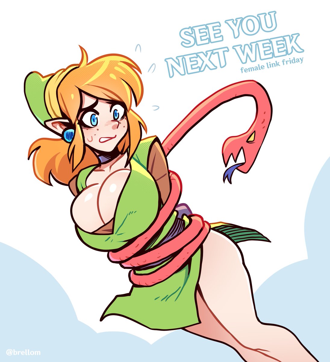 リンク(ゼルダの伝説) 「Female Link Friday」|brellomのイラスト