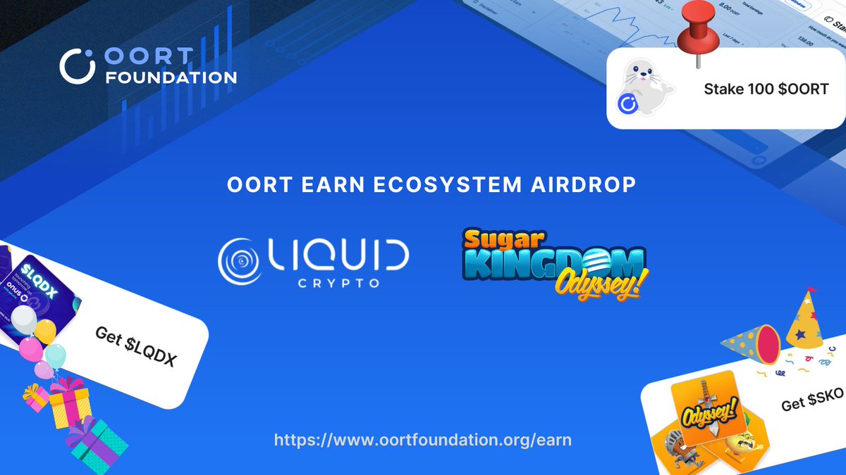 It's finally here! We're thrilled to unveil not just one, but TWO incredible partners for our second #OORTEarn Ecosystem Airdrop Campaign! 🎉✨