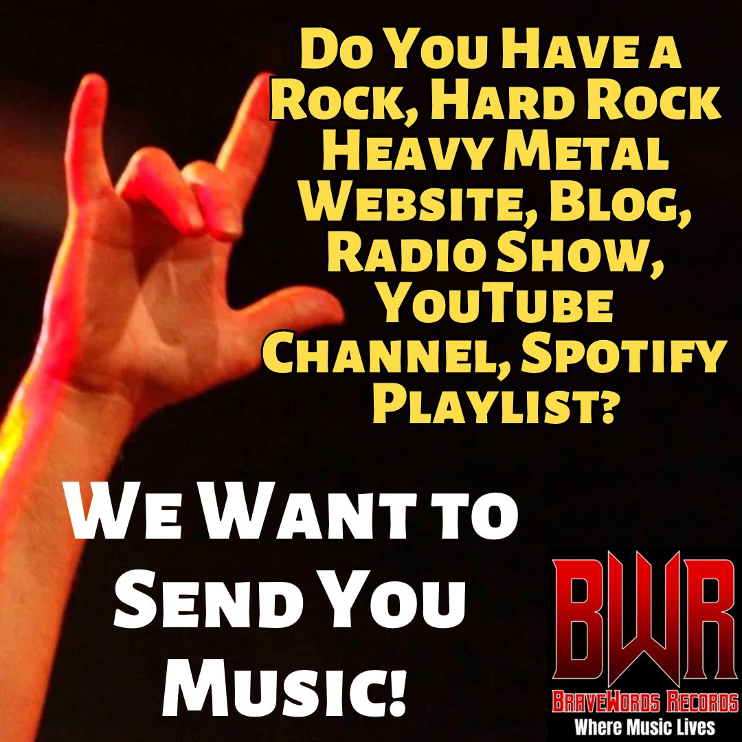 We want to send you music! Apply to join our media list. >> docs.google.com/forms/d/e/1FAI… #bravewords #bravewordsrecords #metal #heavymetal #hardrock #wheremetallives #80smetal #80srock #melodicrock #classicmetal #bravewordsradio #metalradio