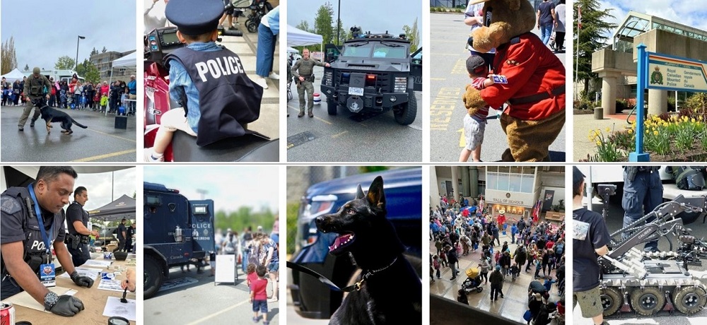 Looking for something free to do on Sat. May 11? Head to Surrey RCMP’s Open House from 11am-3pm at Main Det. (14355 57 Ave). There will be hands-on activities, info displays, food, photo opportunities w/ police vehicles & police officers, demonstrations, & more. Everyone welcome!