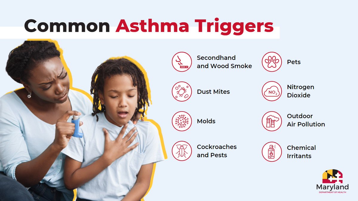 Children insured through #MarylandMedicaid or the Maryland Children’s Health Program with frequent #asthma attacks may be eligible for the Asthma Home Visiting Program. Families can learn how to reduce home environmental asthma triggers. Learn more: bit.ly/3thKuD2