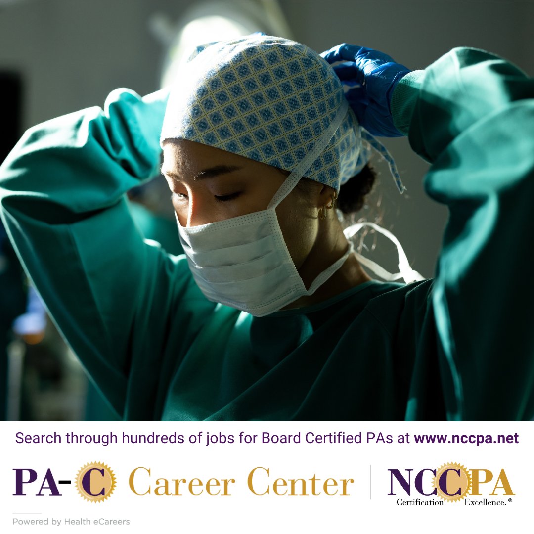 Visit the NCCPA PA-C Career Center to search through hundreds of job postings for Board Certified PAs: bit.ly/44CA2b3