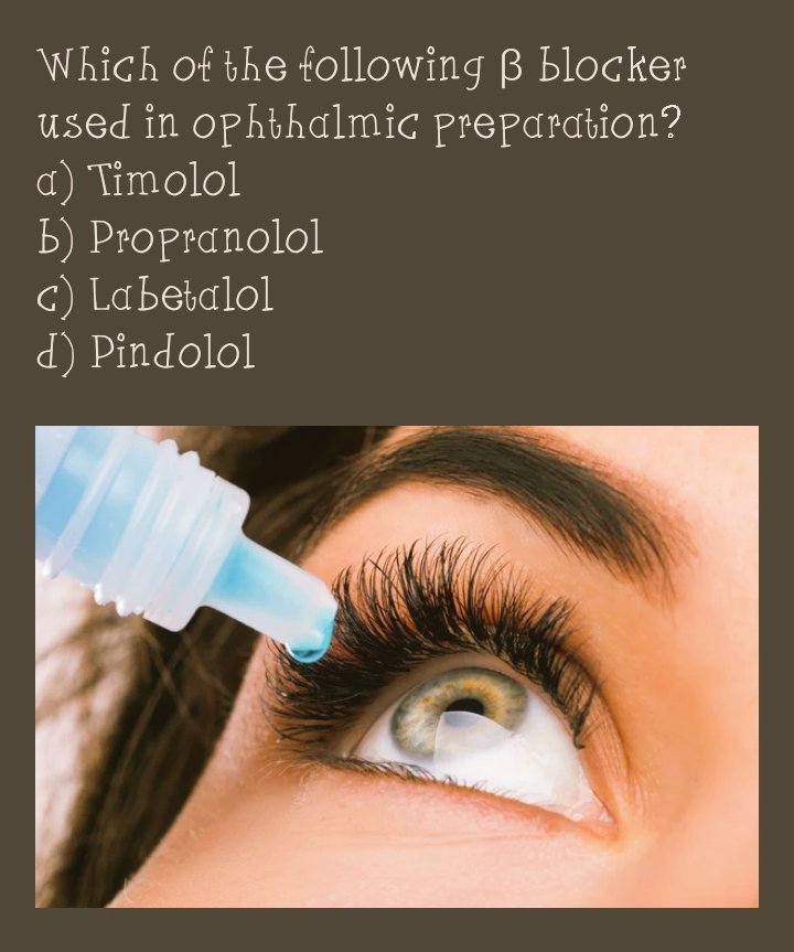 Which of the following β blocker used in ophthalmic preparation?