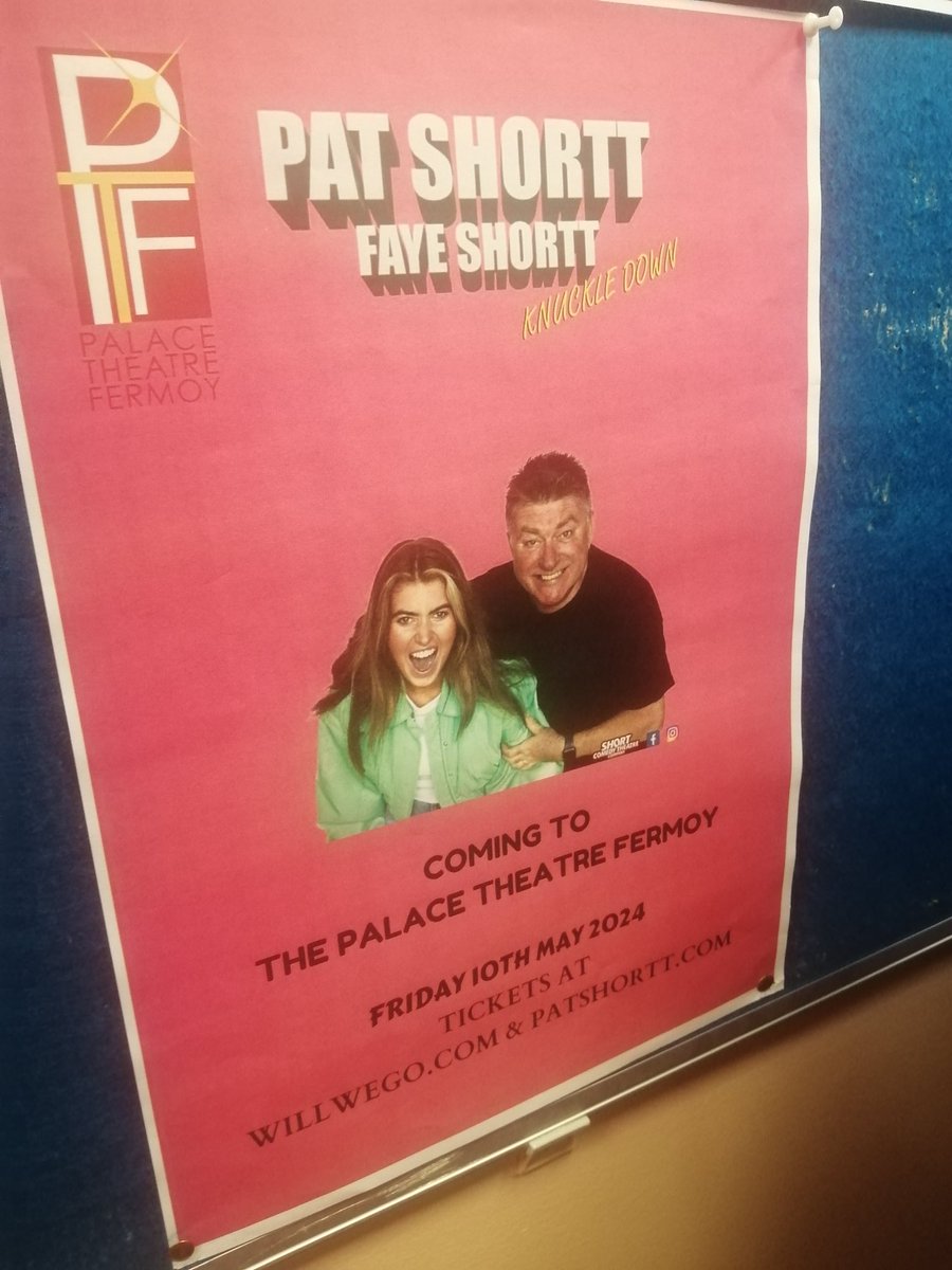 Having great craic in Fermoy for @patshortt1967 & @faye_shortt's latest show.