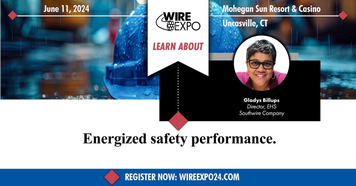 Focus on safety. Join us at Wire Expo to learn more about the Energy Safety Performance concept that involves improving workers’ hazard recognition skills to avoid injuries.  See details: wireexpo24.com/index.php?opti… and register today: wireexpo24.com/general-info/r…
