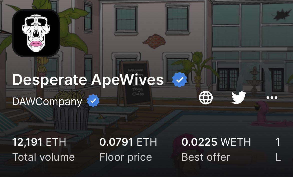 Sheesh <a href="/digitalcolle/">MrDigital</a> a whale in the <a href="/OthersideMeta/">Othersidemeta</a> <a href="/MeebitsNFTs/">Meebits</a> <a href="/yugalabs/">Yuga Labs</a> collection just swept <a href="/DApeWives/">Desperate ApeWives</a> collection 👀

What will they build ⁉️