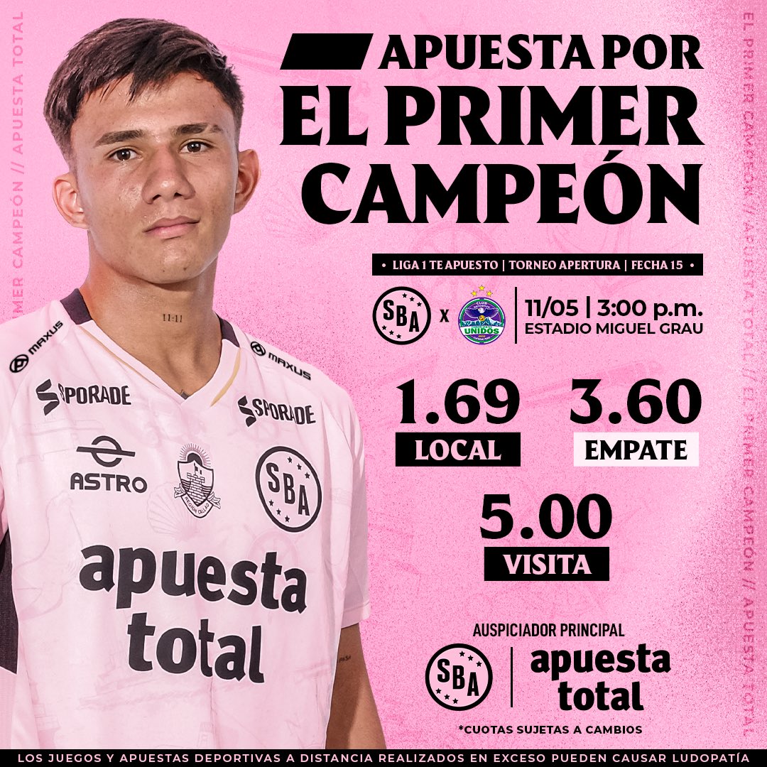 📣 ¡VAMOS, 'ROSADOS'! 💗⚽️

🗣️ ¡Siempre te aliento! 👚 ¡Juguemos en Apuesta Total, auspiciador principal del Club Sport Boys! 

📲 Dale clic aquí: enlace.at/boys-comercian…

#ParaGanarHayQueCreer ✨
#VamosBoysTodaLaVida 💗