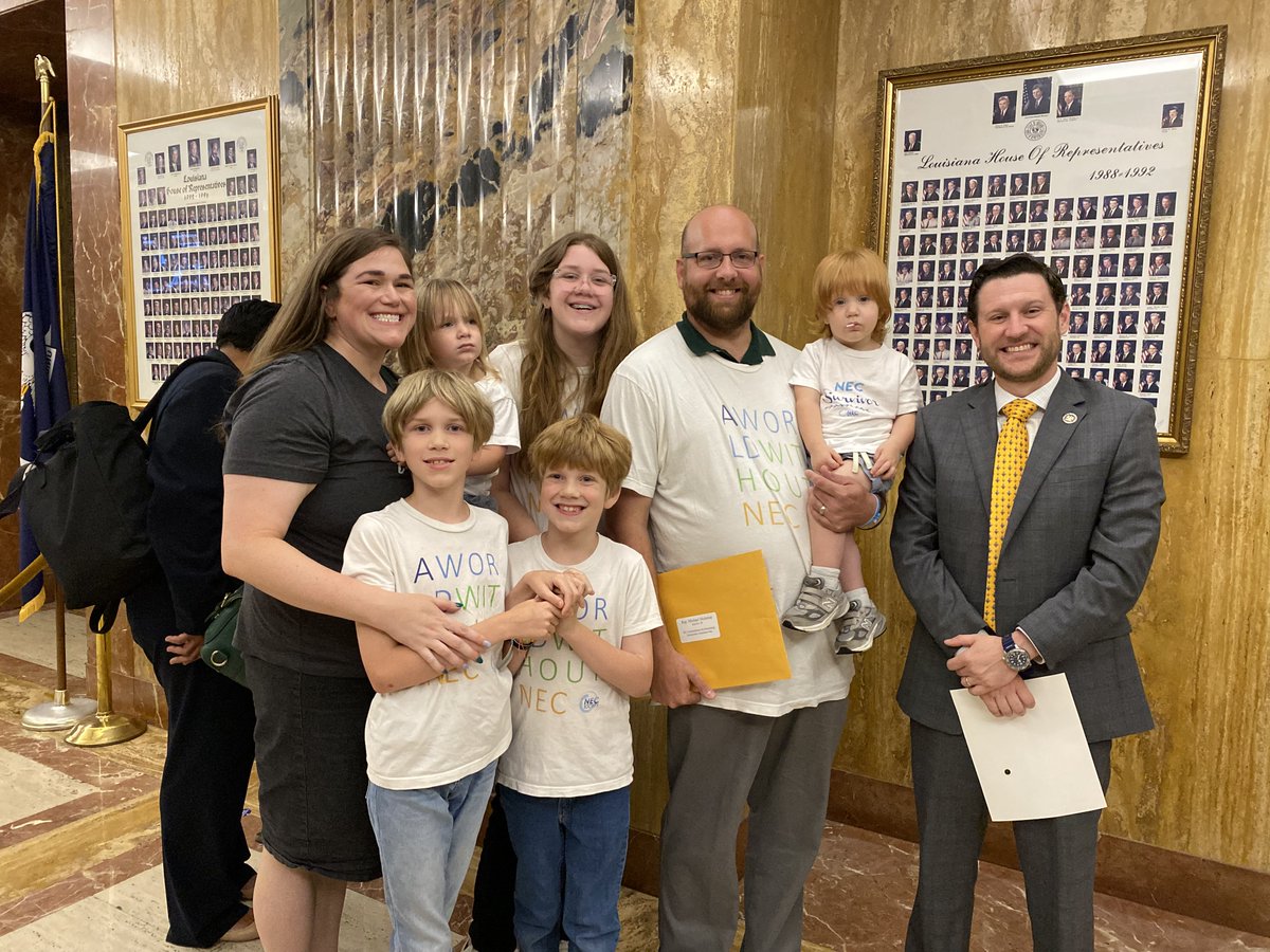 Louisiana has declared May 17 as NEC Awareness Day! We're grateful to @MichaelMelerine & the parents of Rocco, who developed NEC after being born at 31wks & required multiple bowel resections. We now have #NECawareness in CA, PA & LA with many more states to come! #preventNEC